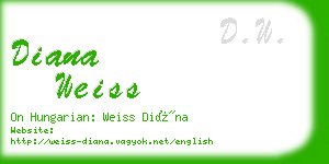 diana weiss business card